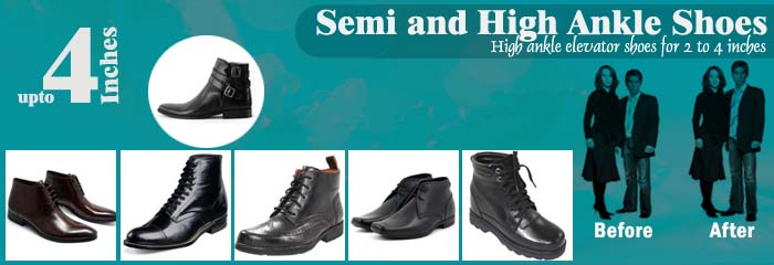 Leather Boots - Hight Ankle Shoes